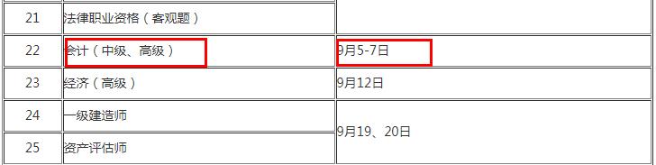 云南高级会计师考试时间公布2020年